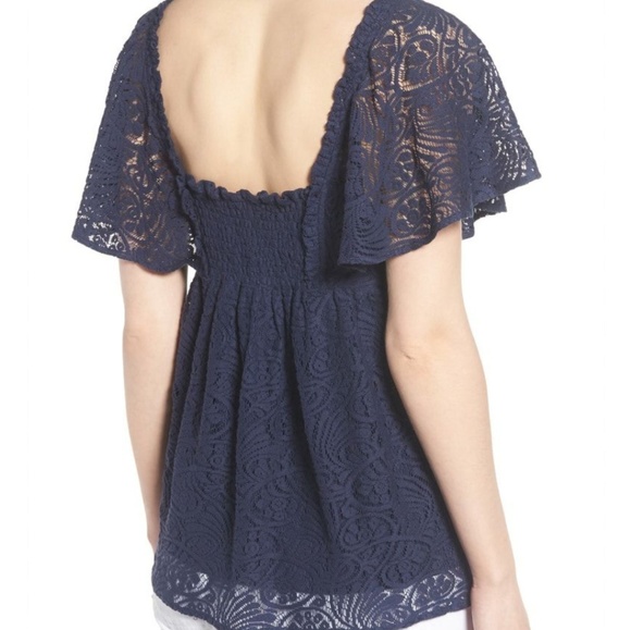 Lace navy top nwot - Picture 4 of 8